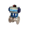 Avk Carbo-Bond/Bitorq Valve Automation BI-TORQ 2in SS Split Body ANSI 150# Flanged Ball Valve W/Spring Ret. Pneum. Actuator IS-2PF-20-100-SR